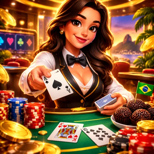 Tabela de decisões do blackjack com mão do jogador e carta do dealer